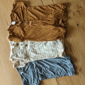 3 Shortie Rompers by Lou Lou & Company 6-12mo